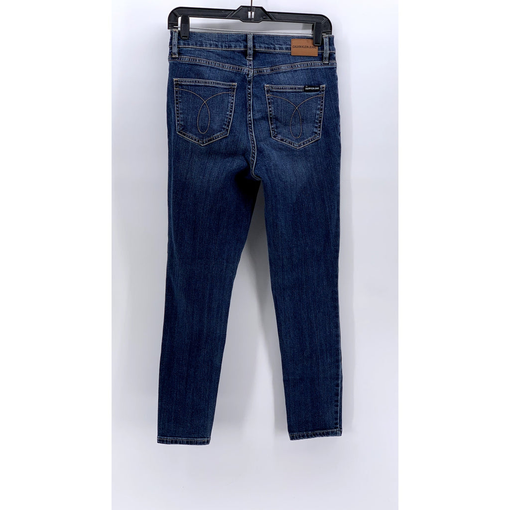CALVIN KLEIN Women's Blue Denim Stretch Skinny Jeans SZ 6