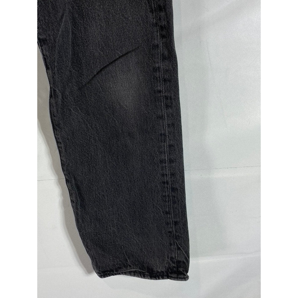 LEVI'S Men's Dark Grey 501 Button-Fly Five-Pocket Straight-Leg Jeans SZ 30X32