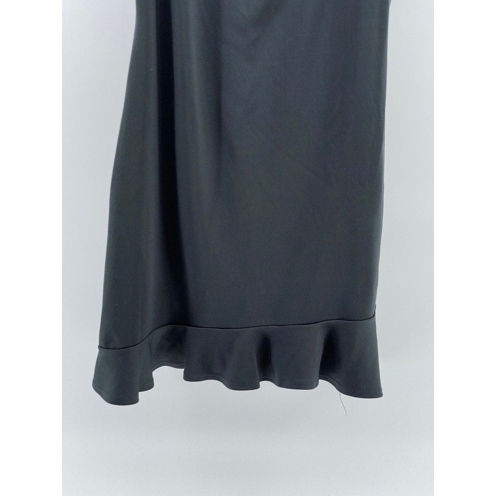 CEDUXION Women's Charcoal Gray Vintage 90's V-Neck Mini Dress SZ M