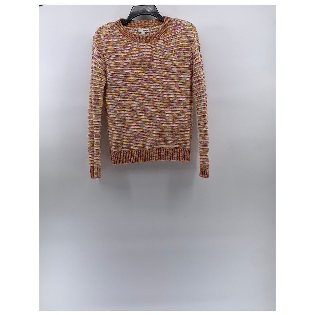 SONOMA GOODS FOR LIFE Women's Orange Multicolor Knit Crewneck Sweater SZ XS
