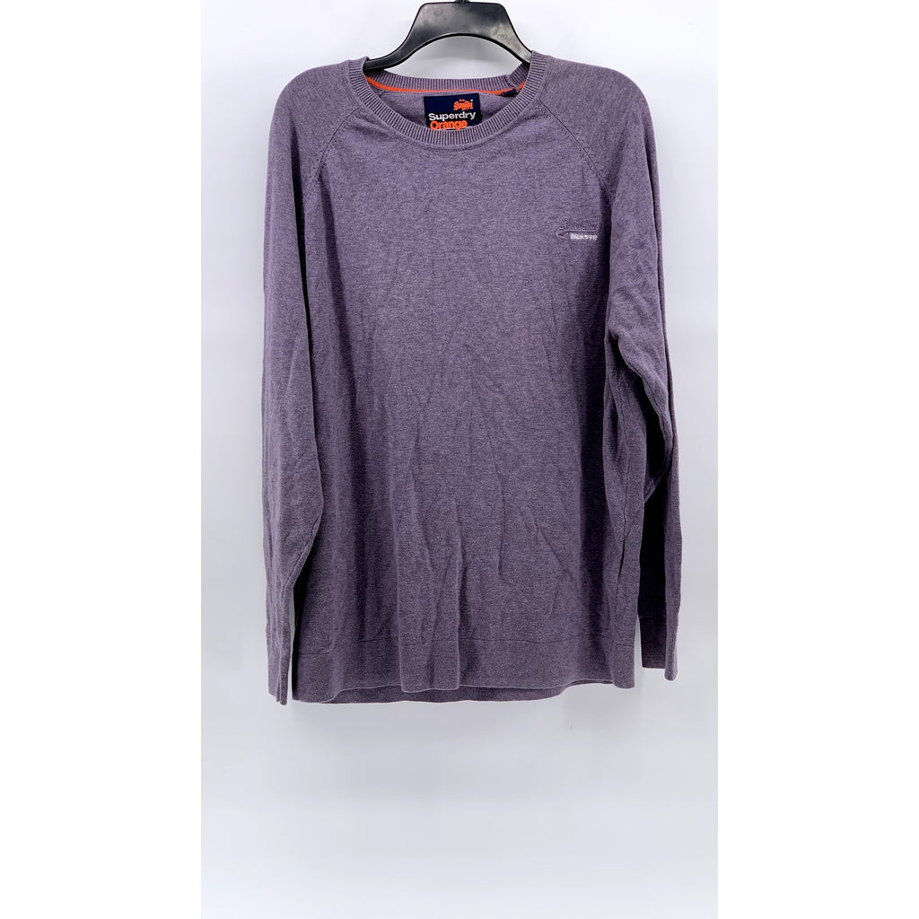 SUPERDRY Men's Orange Label Plum Knit Crewneck Sweater SZ 2XL