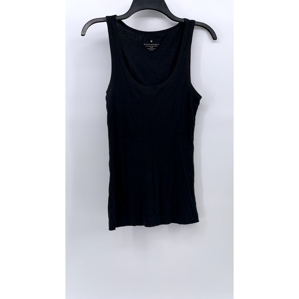 BANANA REPUBLIC Women's Back Rib-Knit Scoop-Neck Pullover Tank Top SZ M