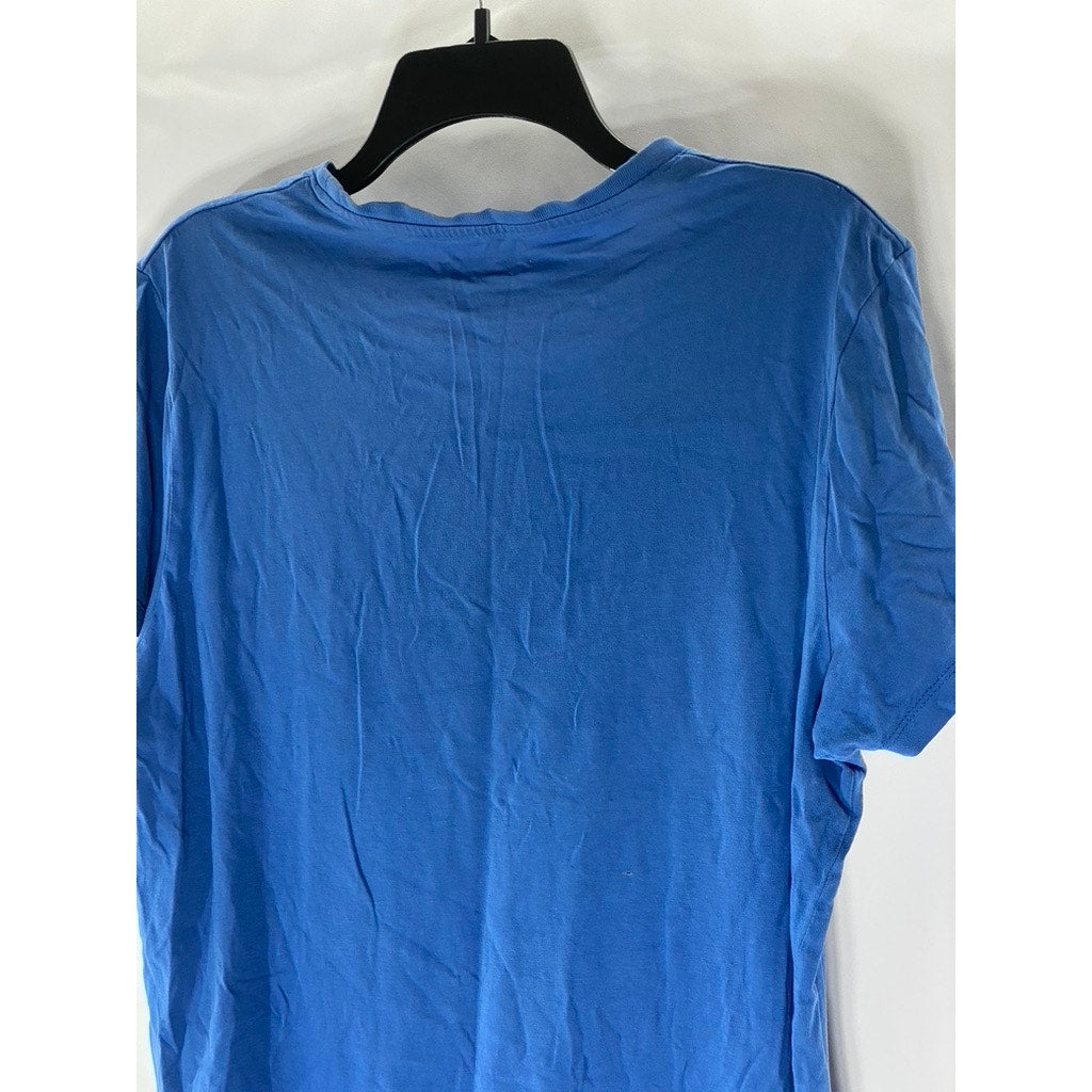 JACK JONES Men's Dark Blue "Yesterday Today Tomorrow" Logo Crewneck T-Shirt SZ L