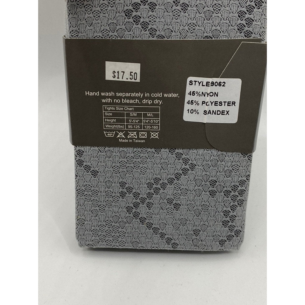 FRENCH CURVE Women's Gray Printed Stretch Pull-on Lightweight Leggings SZ S/M