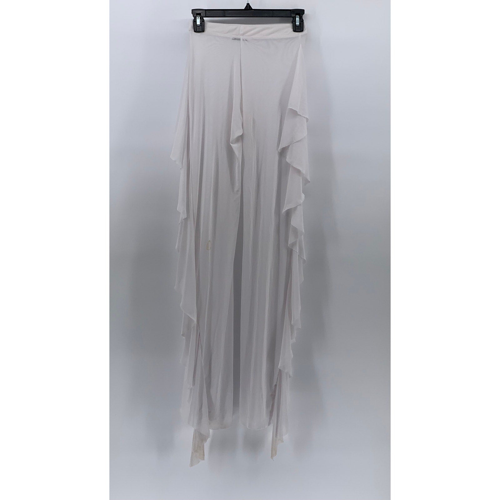 FASHION NOVA Women's White Sheer Sunshine See Through Fringe Cover-Up Pants SZ S