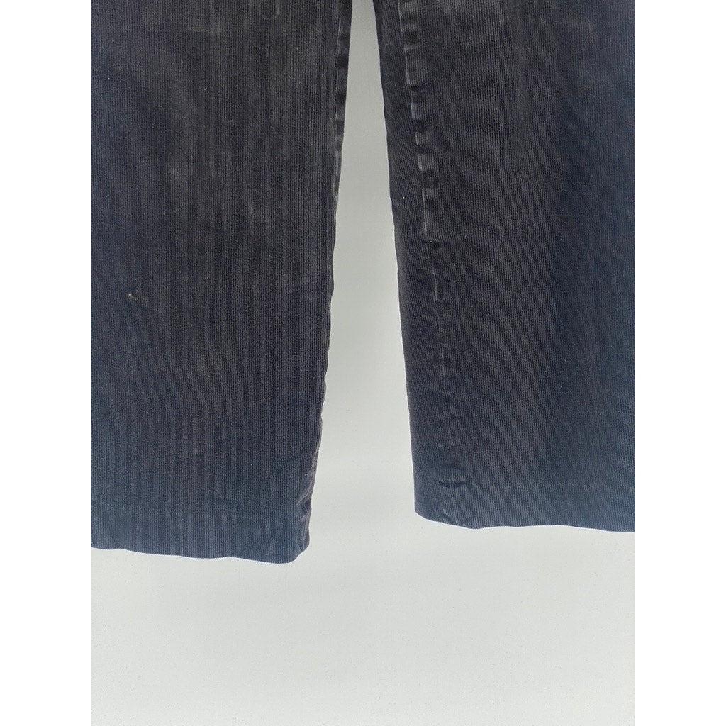 RAFAELLA Women's Black Straight-Leg Regular-Fit Corduroy Pant SZ 6