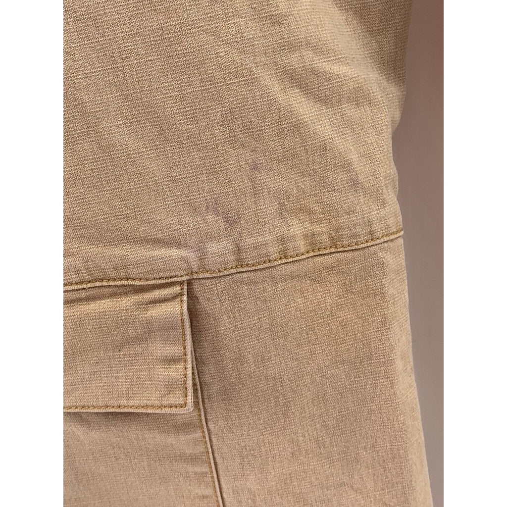 NO BOUNDARIES Men's Tan Straight-Leg Cargo Pants SZ 32