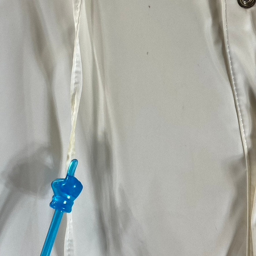 CANTAO Women's Cream/Black Snap Button Lightweight Windbreaker Jacket SZ S