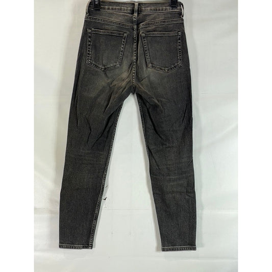 EVERLANE Women's Black Solid HIgh-Rise Skinny Denim Ankle Jeans SZ 26