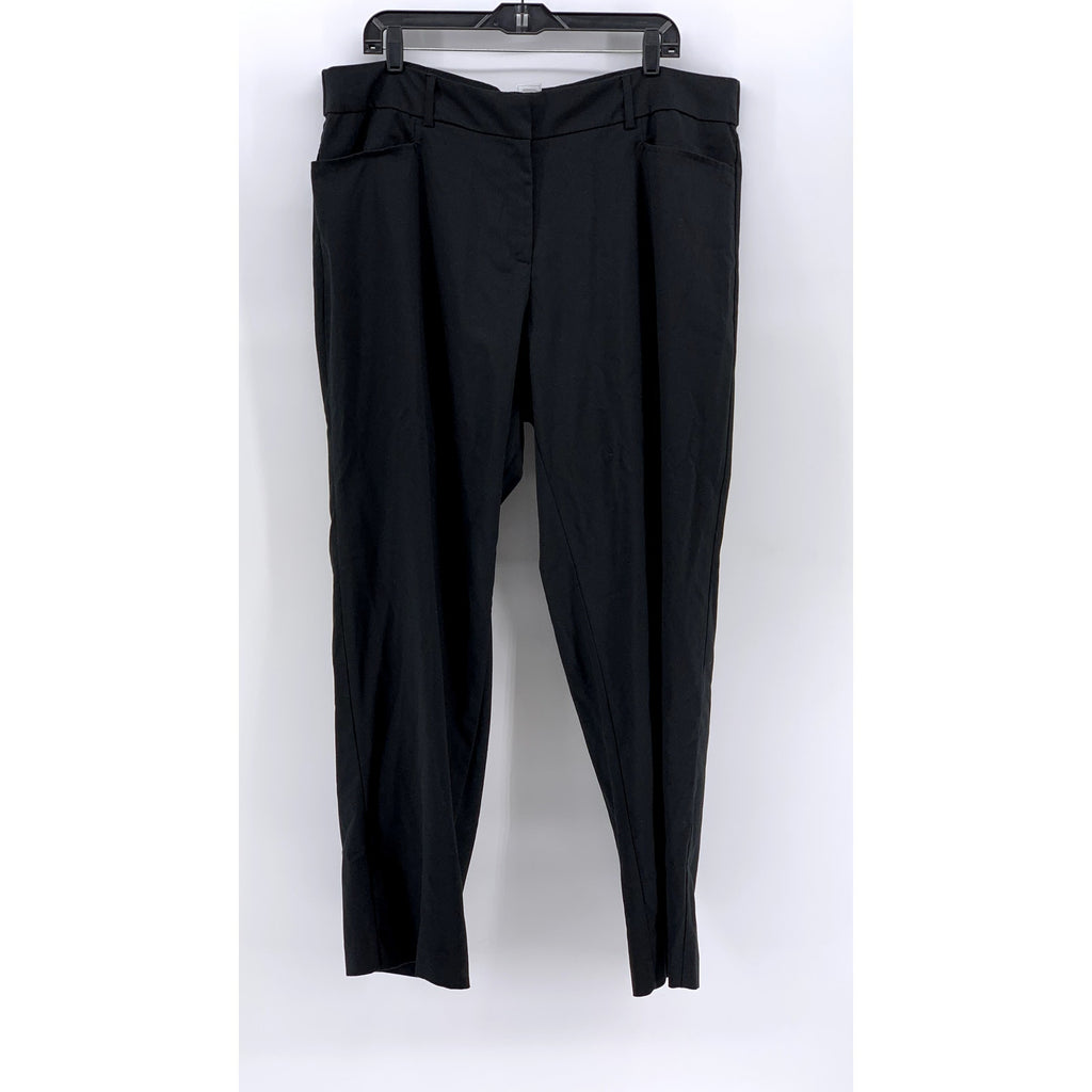 JUST MY SIZE Women's Plus Black Solid Pants SZ 22W