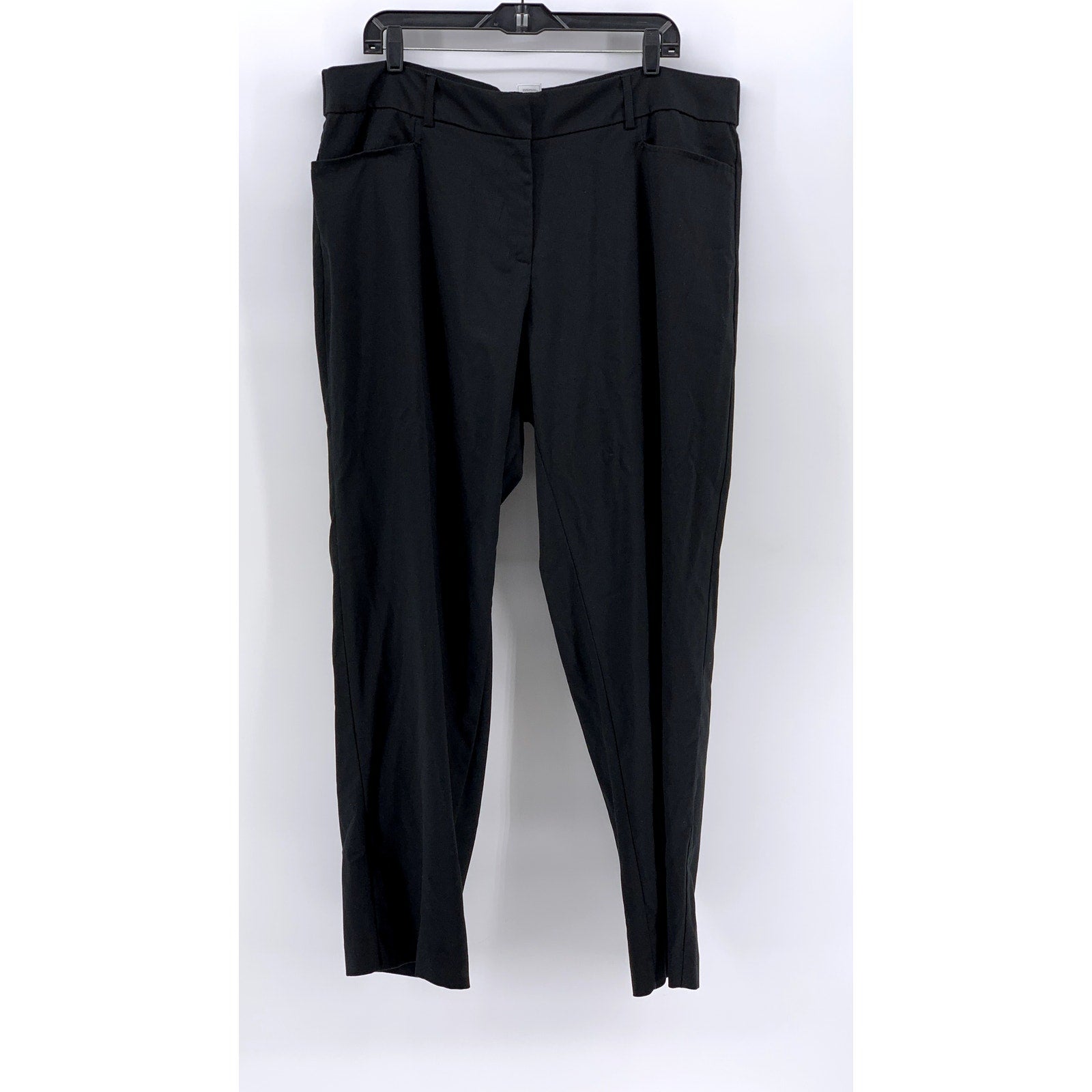 JUST MY SIZE Women's Plus Black Solid Pants SZ 22W