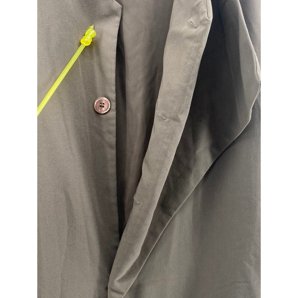 ORPHAN BIRD Women's Beige Cape Overlay Long Sleeve Button-Up Coat SZ S