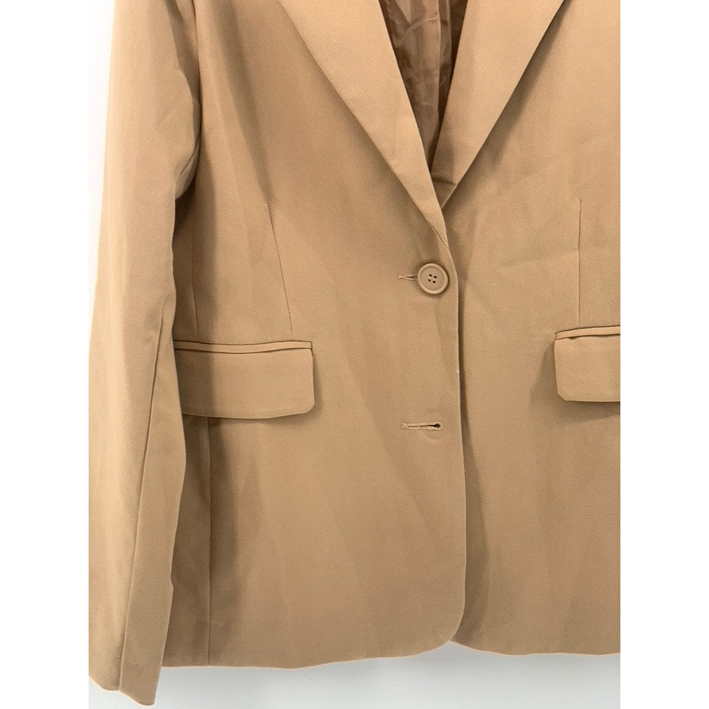 URBAN OUTFITTERS Women's Camel Brown Two-Button Notch Collar Blazer SZ M