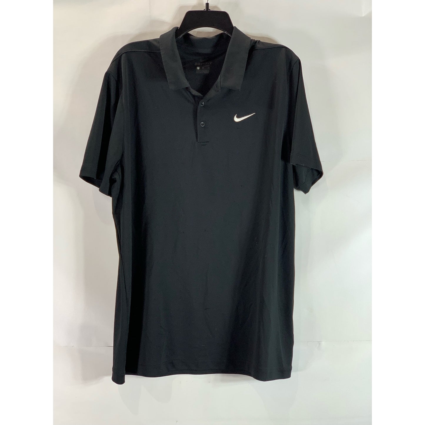 NIKE Men's Black Dri-Fit Performance Regular-Fit Short Sleeve Polo SZ XL