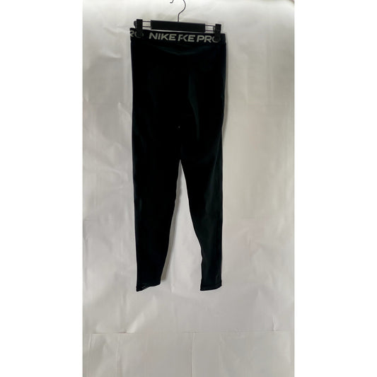 NIKE PRO 365 Women's Black Elastic Waist 7/8 Length Pull-On Leggings SZ S