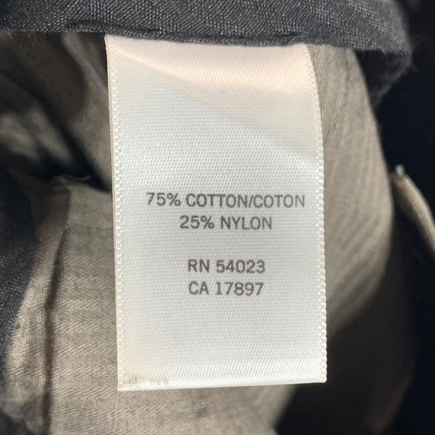 BANANA REPUBLIC Men's Brown Pinstripe Slim-Fit Non-Iron Flat Front Pant SZ 36X30