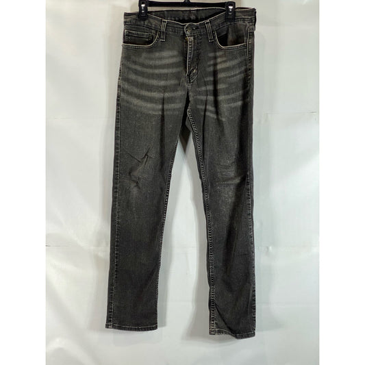 LEVI'S Men's Black 511 Slim-Fit Five-Pocket Denim Faded Jean SZ 32X32
