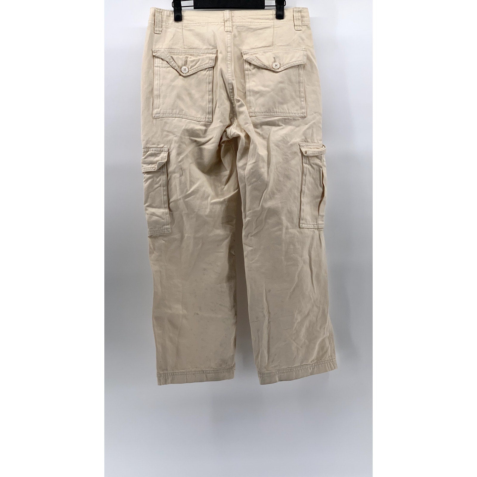 J. GALT Women's Beige Straight-Leg Casual Cargo Pants SZ S
