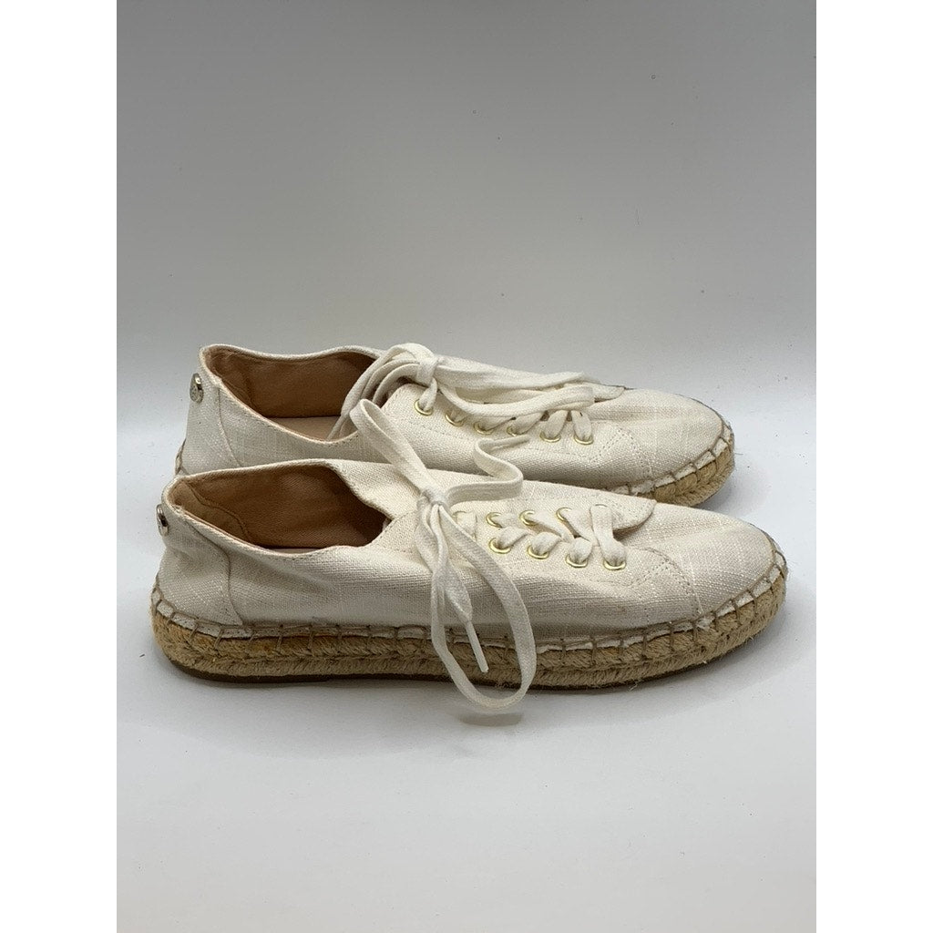 LIZ CLAIBORNE Women's White Textured Leckie Espadrille Sneakers SZ 7