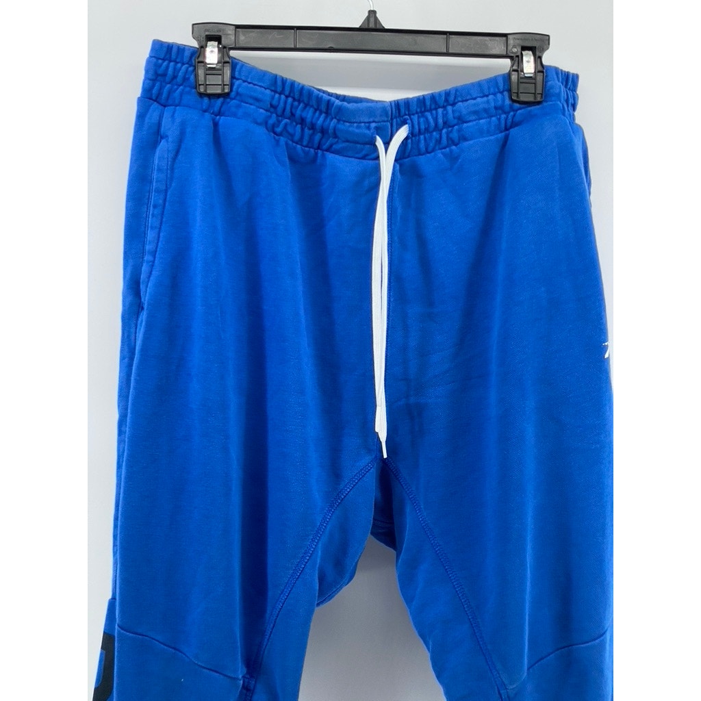 REEBOK Men's Royal Blue Drawstring Casual Pull-On Jogger Pants SZ L