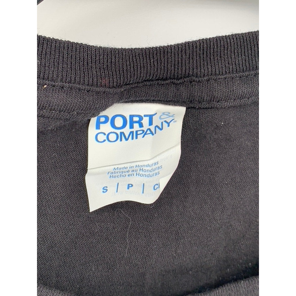 PORT & COMPANY Men’s Black The Phoenician Scene Graphic Crewneck T-Shirt SZ S