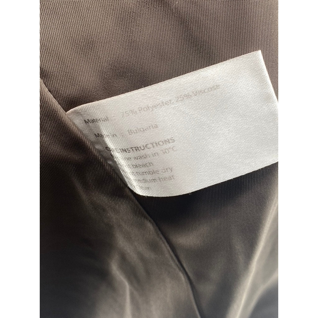 ORPHAN BIRD Women's Beige Cape Overlay Long Sleeve Button-Up Coat SZ S