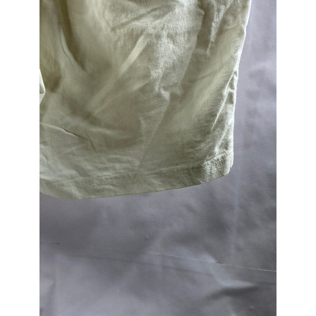 UNIQLO Men's Cream Drawstring Waist Casual Cotton Pull-On Shorts SZ M