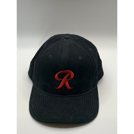 RICHARDSON OUTDOOR Men's Black/Red Embroidered 'R' Logo Adjustable Snapback Hat