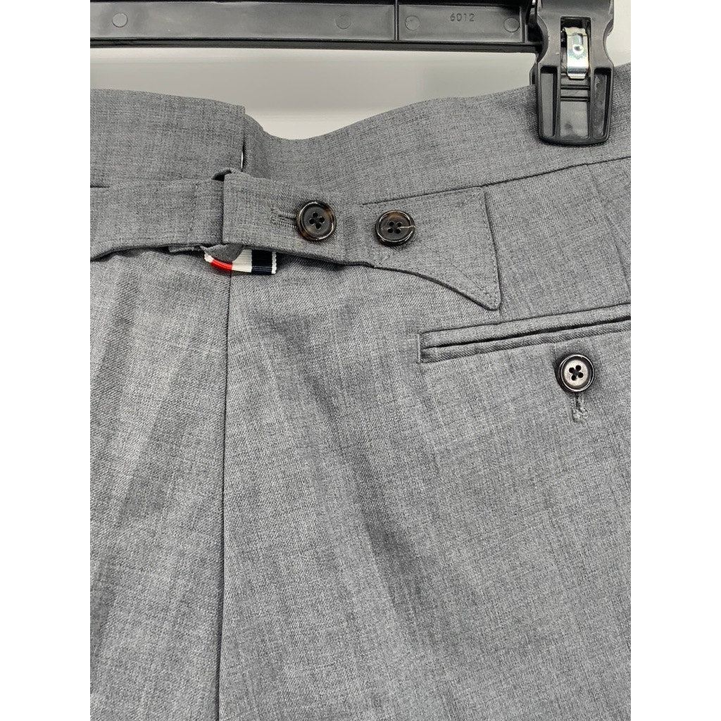 THOM BROWNE Men's Gray Wool Twil Backstrap Shorts SZ 3(US42)