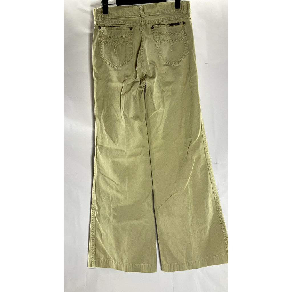 BRITTANIA Women's Tan Five-Pocket Wide-Leg Jeans SZ 32