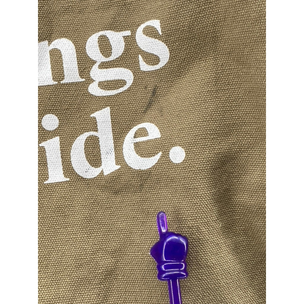 PARACHUTE Women’s Olive Green-Beige Comfy Large Canvas Tote Bag SZ OS