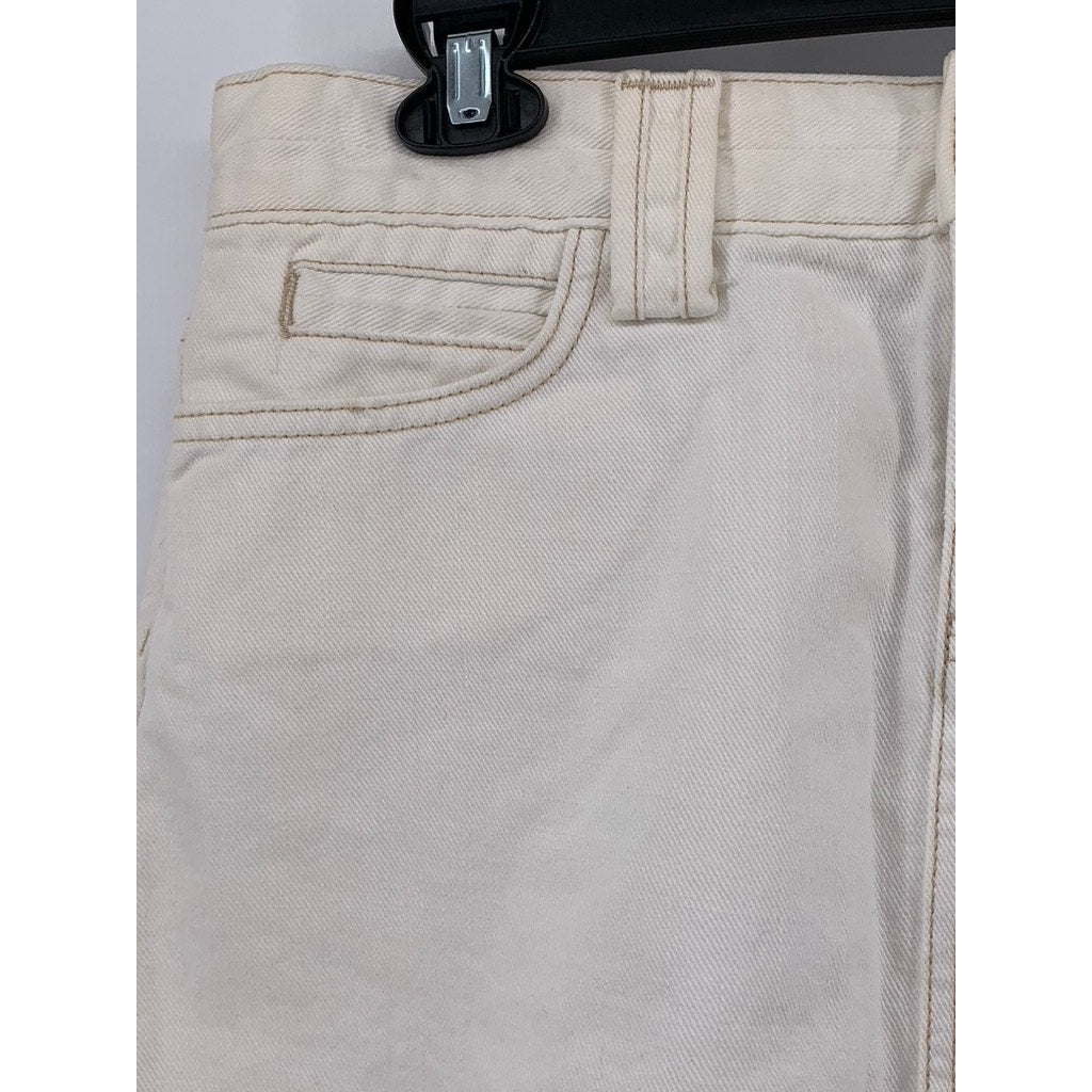 OLD NAVY Women's Vintage Y2K White Frayed Hem Mini Skirt SZ 6