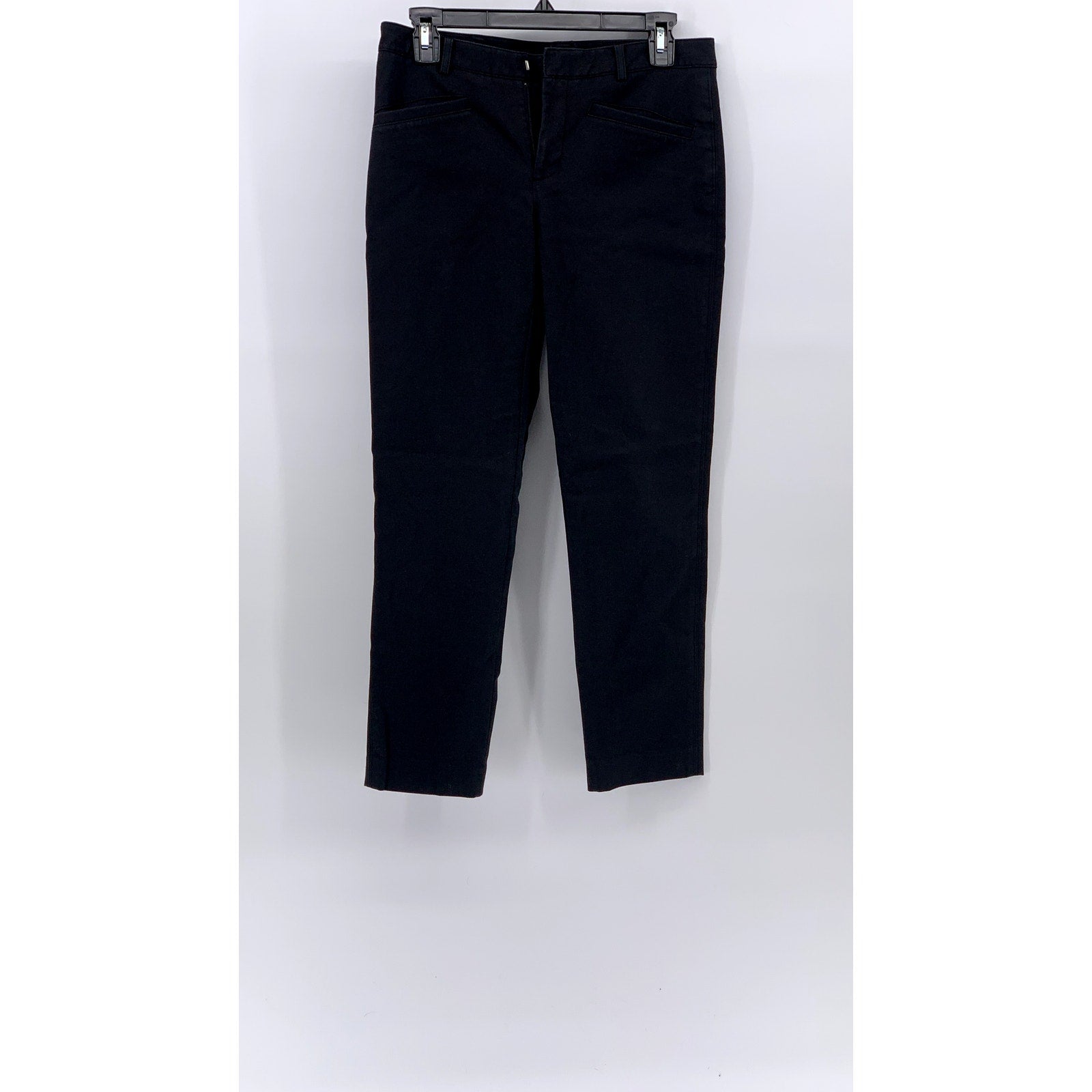 CLUB MONACO Women's Black Solid Hook & Button Slim Pant SZ 4