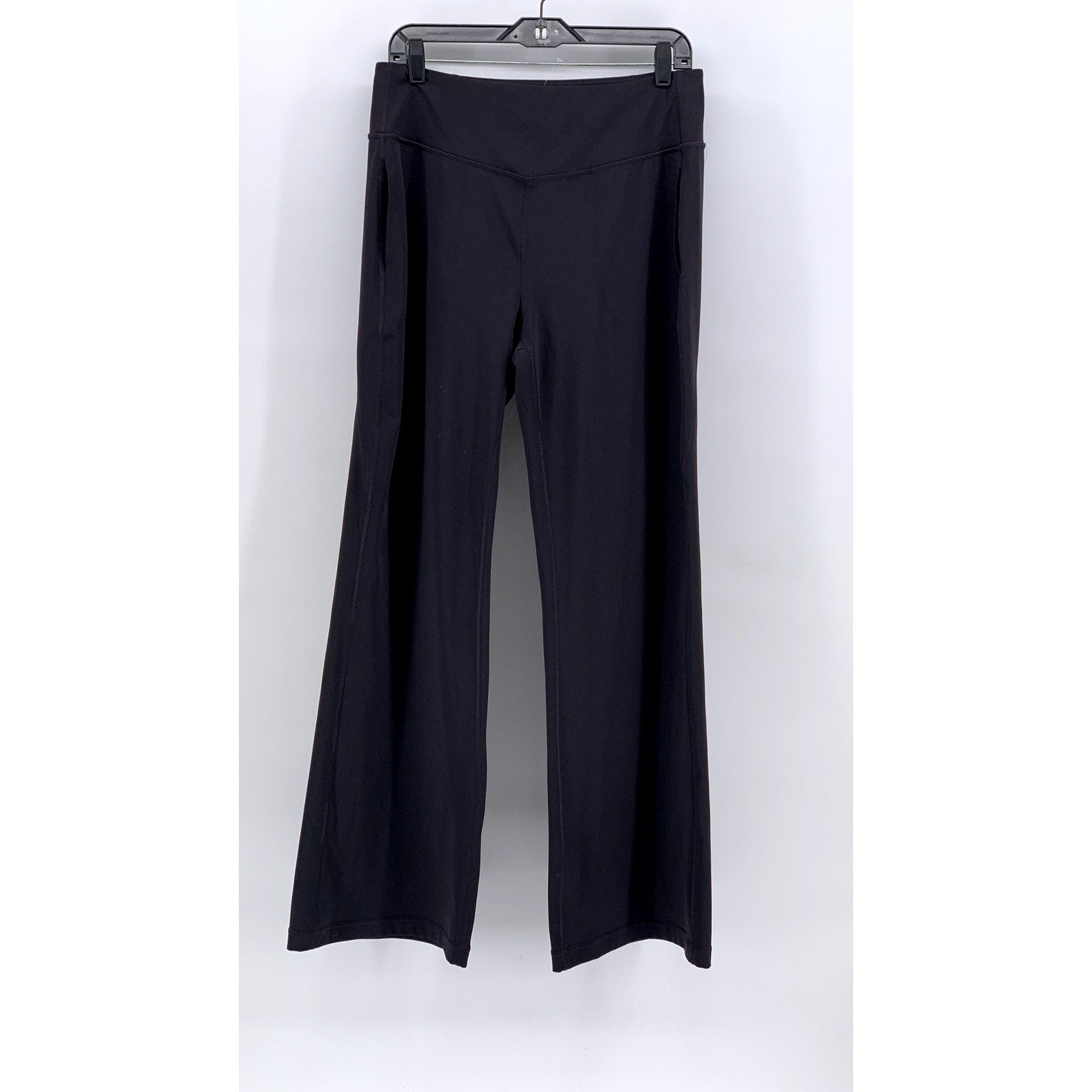TEK GEAR Women's Black Solid Pull-On Flare Leggings SZ XL