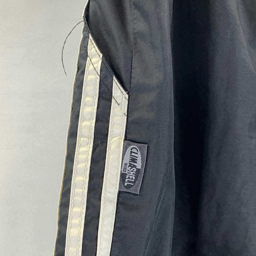 ADIDAS Men's Black 3-Stripe Climashell Zipper-Hem Windbreaker Track Pant SZ M