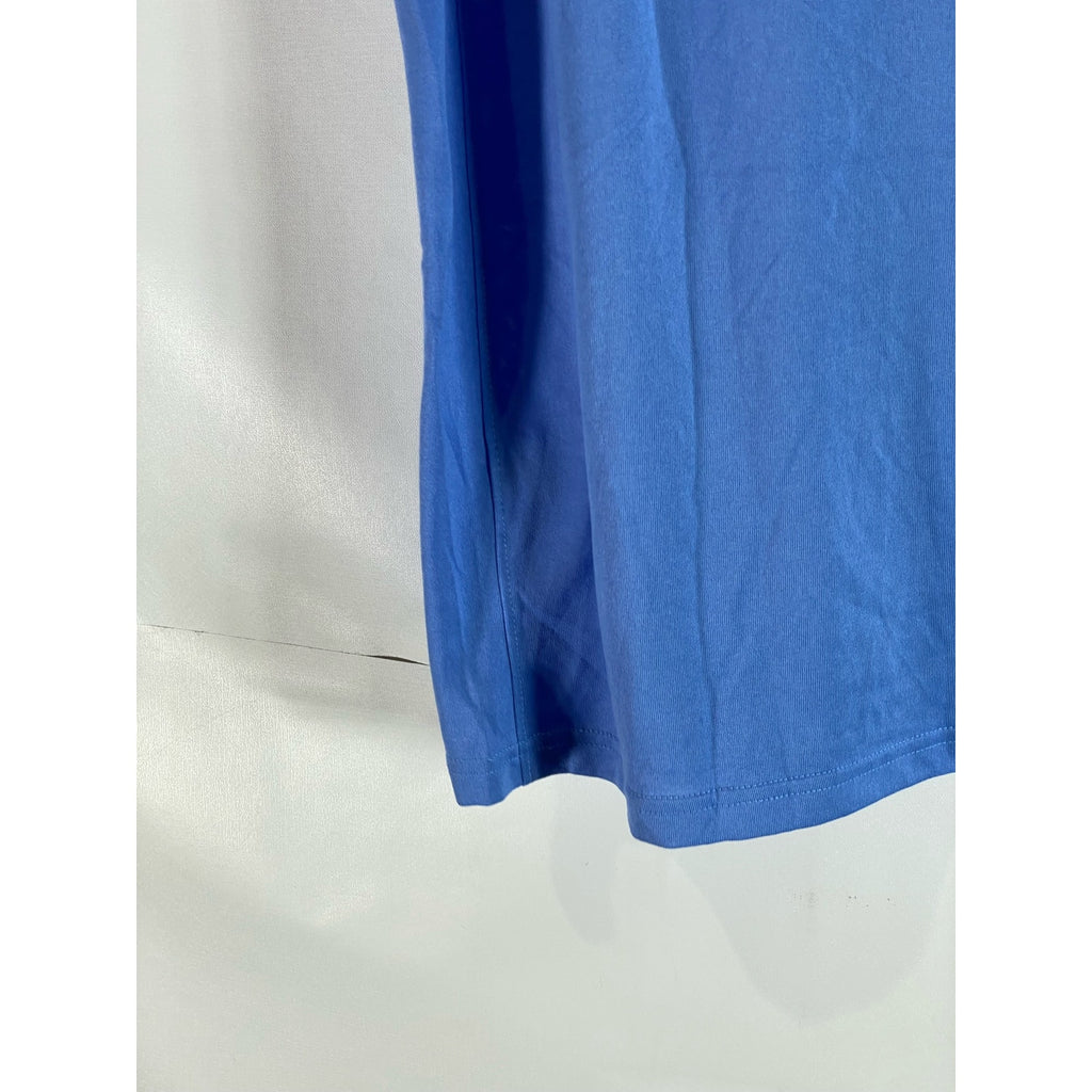 NIKE Men's Blue Crewneck Dri-Fit Athletic-Cut The Nike Active T-Shirt SZ L