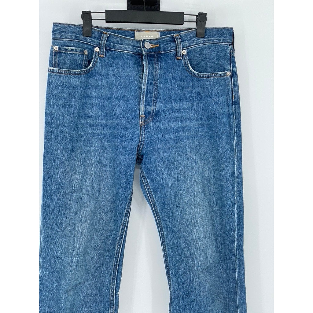 EVERLANE Men’s Dark Blue Denim The Relaxed Straight-Fit Jeans SZ 28