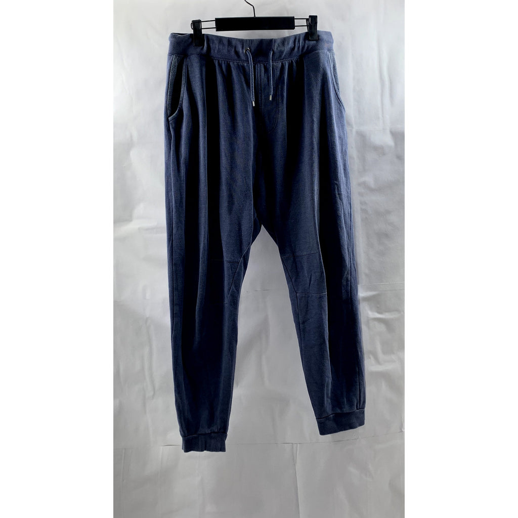 CEDAR WOOD STATE Women's Blue Solid Drawstring Pull-On Jogger Sweatpants SZ L