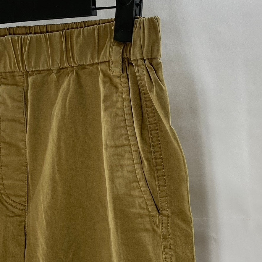 MANGO Women's Caramel Brown Elasticized Waist Pull-On Wide-Leg Cargo Pant SZ S