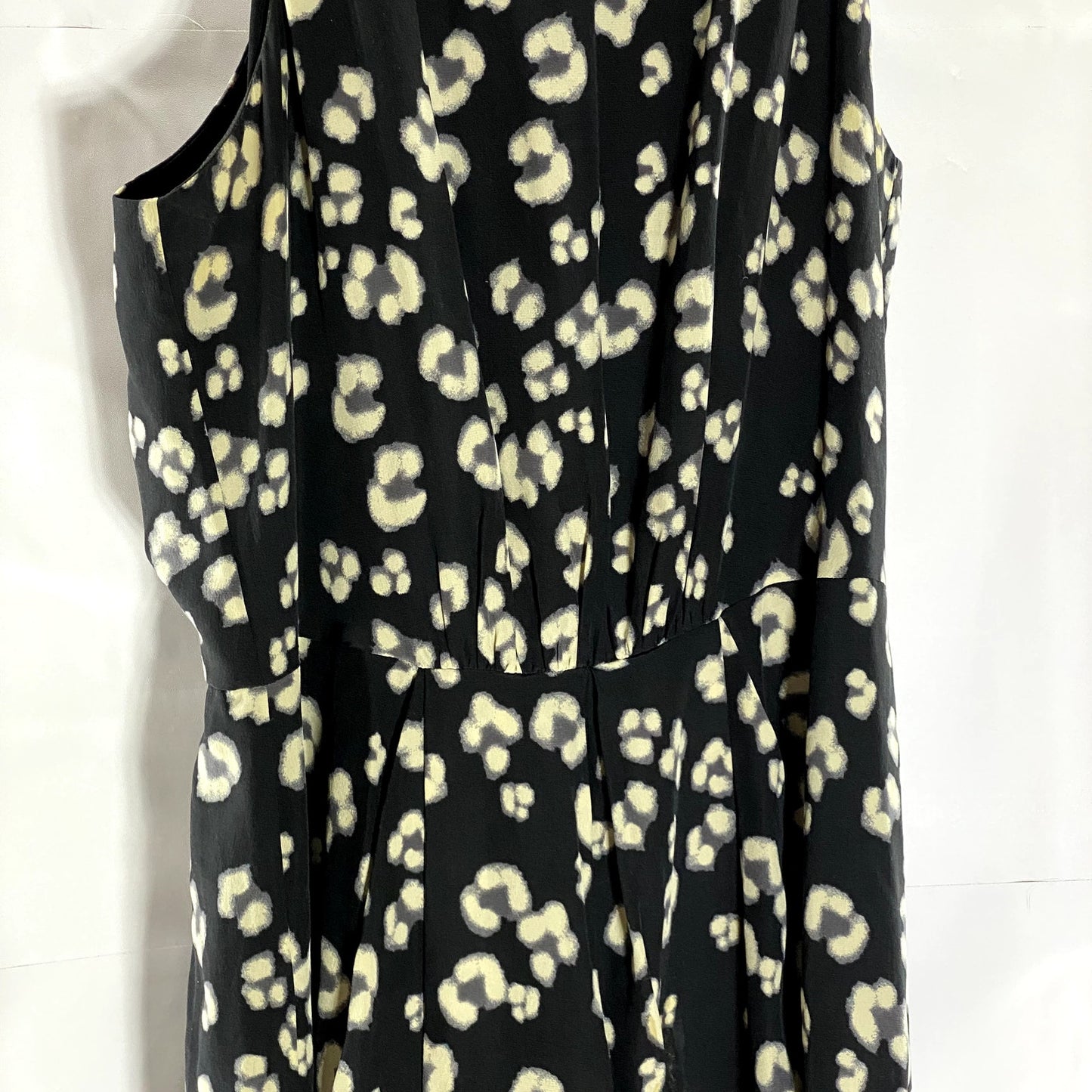 REBECCA TAYLOR Women's Black Animal Cheetah Printed Silk Fit & Flare Dress SZ 6
