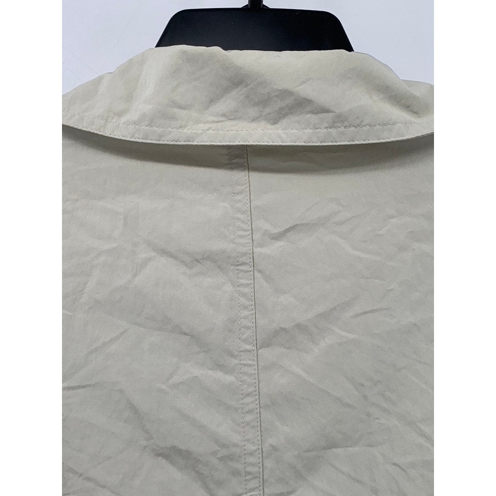 & OTHER STORIES Women's Beige Button-Up Belted Trench Coat SZ S