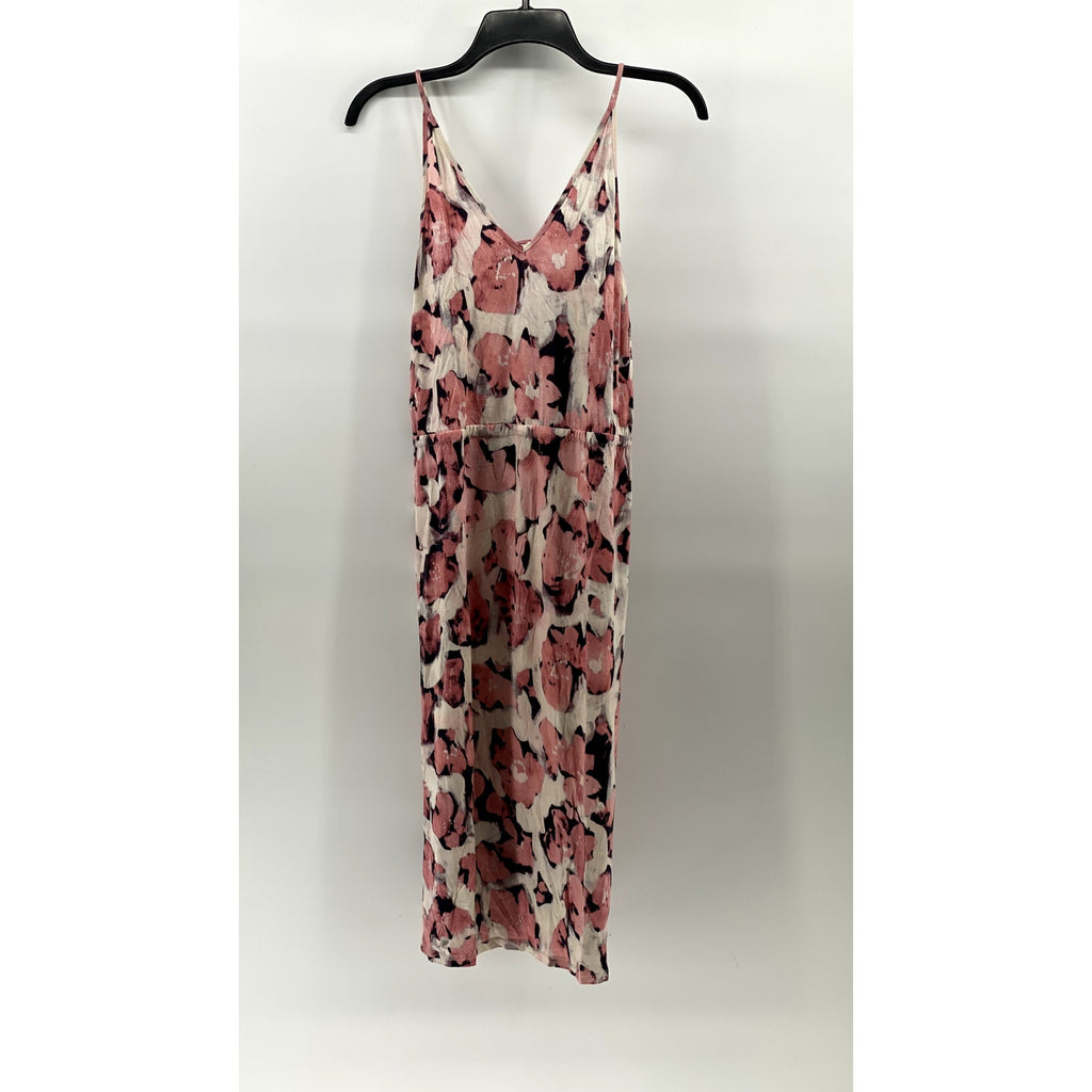 & OTHER STORIES Women's White-Pink V-Neck Strappy Open-Back Midi Dress SZ 12