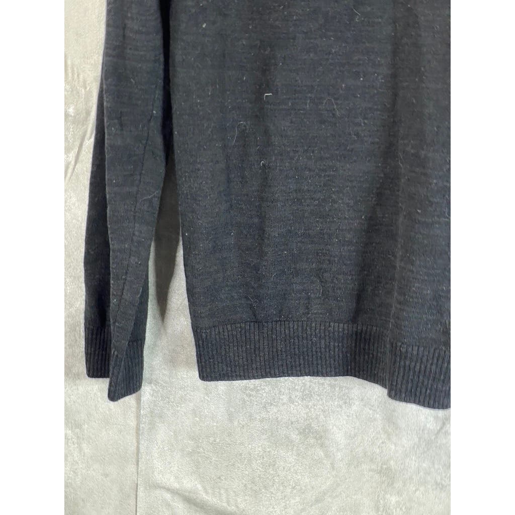 A|X ARMANI EXCHANGE Men's Black Striped V-Neck Pullover Sweater SZ XL
