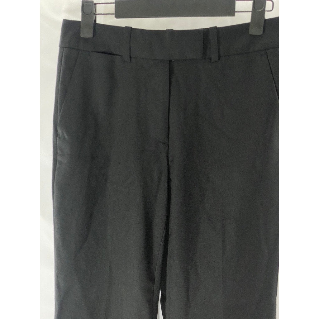 J.CREW Women's Petite Black Wool Preston Super 120's Wide-Leg Dress Pant SZ 0P