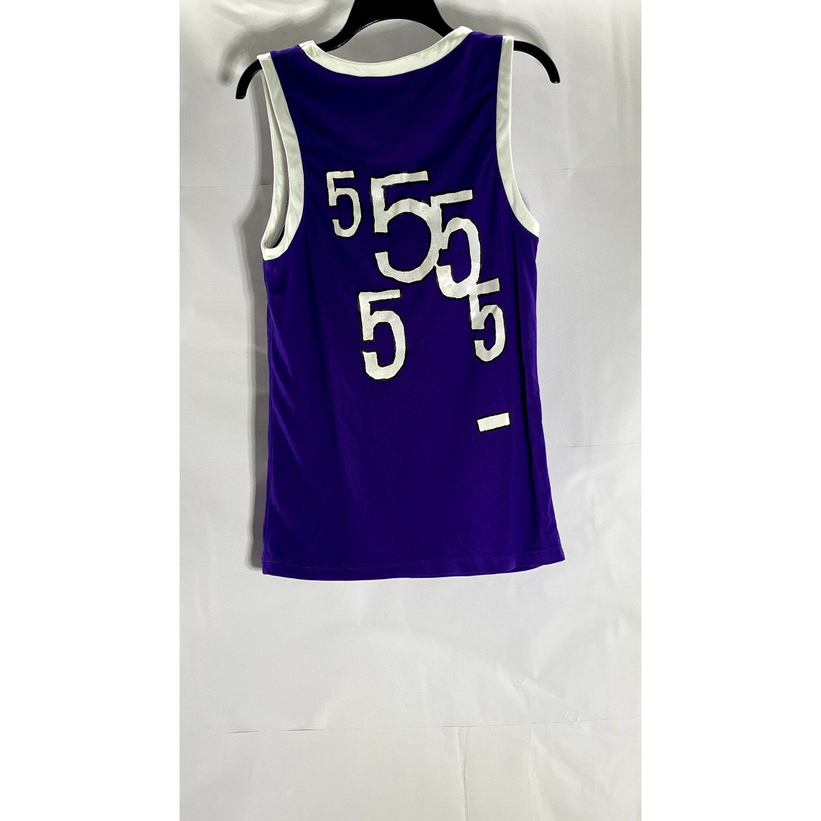 NIKE TEAM Men's Purple/White Custom Dri-Fit Basketball Tank Jersey SZ S