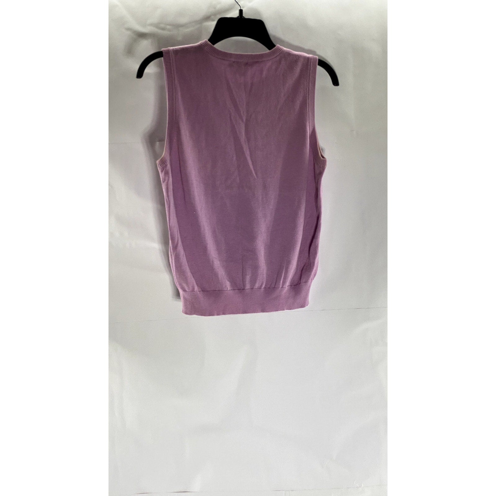 J. CREW Women's Pink Crewneck Knit Sleeveless Sweater Vest SZ M