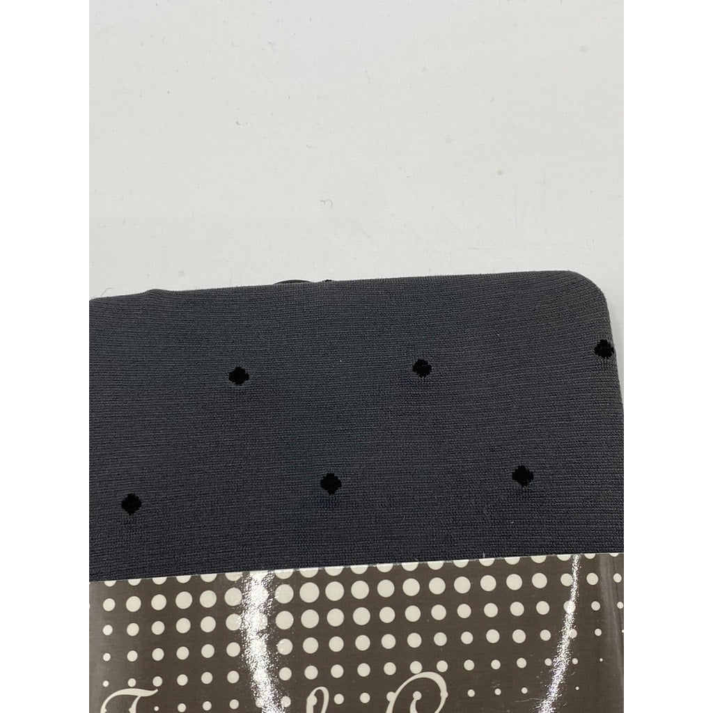 FRENCH CURVE Women's Black Dotted Sheer Lightweight Pull-On Socks SZ OS