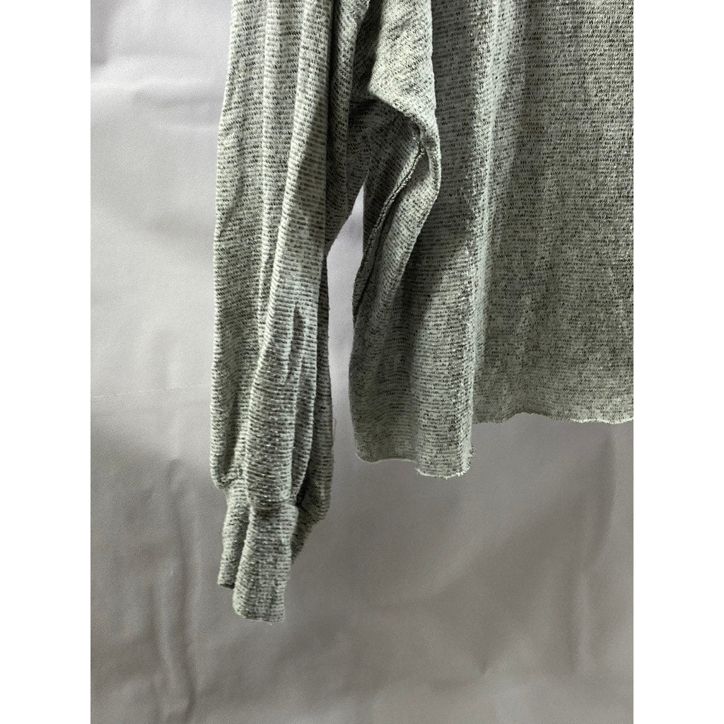 SUNDAY STEVENS Women's Light Gray Turtleneck Dropped Shoulder Sweater SZ M