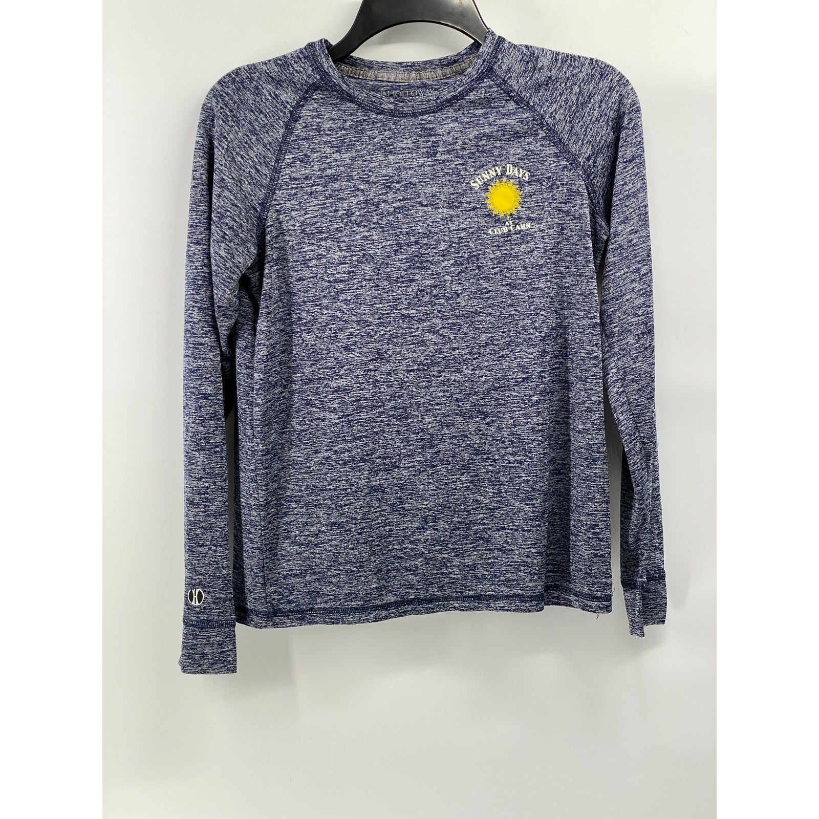 HOLLOWAY Women's Blue Crewneck Sunny Days Graphic Long Sleeve Top SZ S