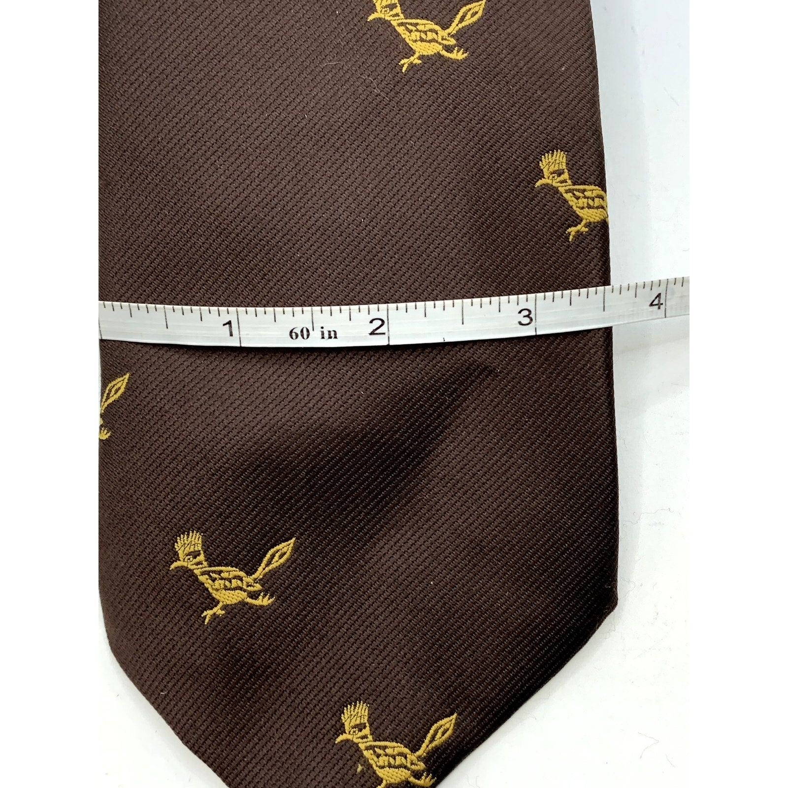 UNBRANDED Men's Vintage Brown Roadrunner Regular Tie OS